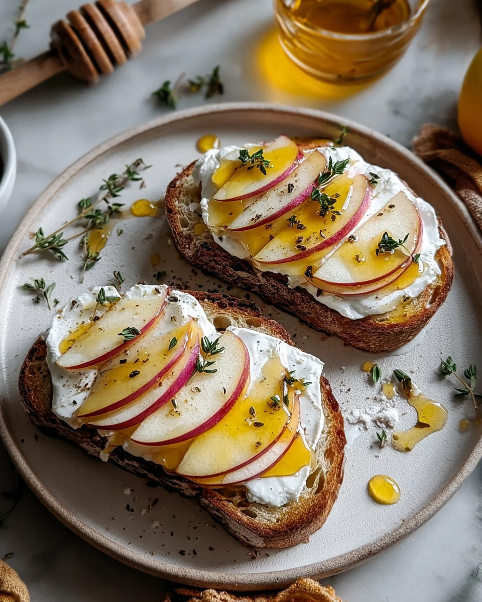 Apple and Honey Burrata Toast