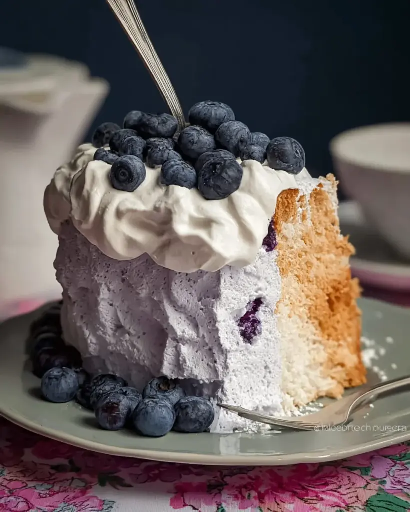 Blueberry Angel Food Cake