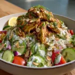 Chicken Shawarma Crispy Rice Salad