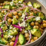 Chickpea Feta Avocado Salad
