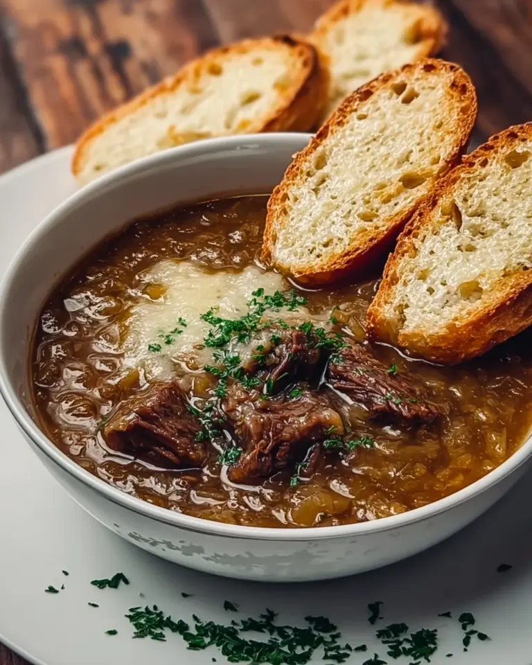 French Onion Beef Short Rib Soup