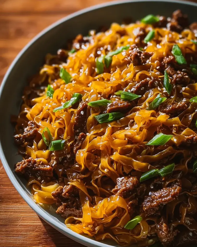 Mongolian Beef and Noodles