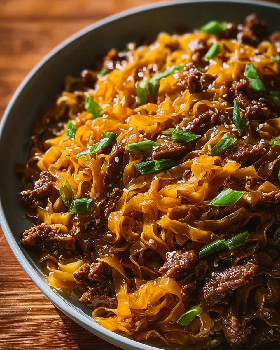 Mongolian Beef and Noodles