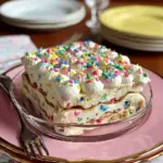 No-Bake Funfetti Cake Delight