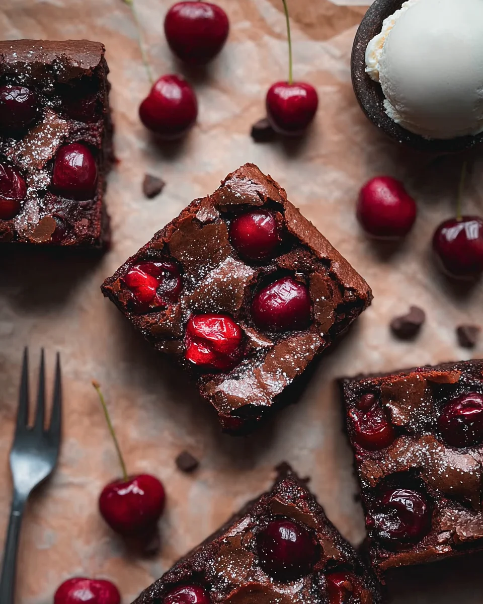 Roasted Chocolate Cherry Brownies