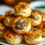 Sausage & Cream Cheese Biscuit Bites