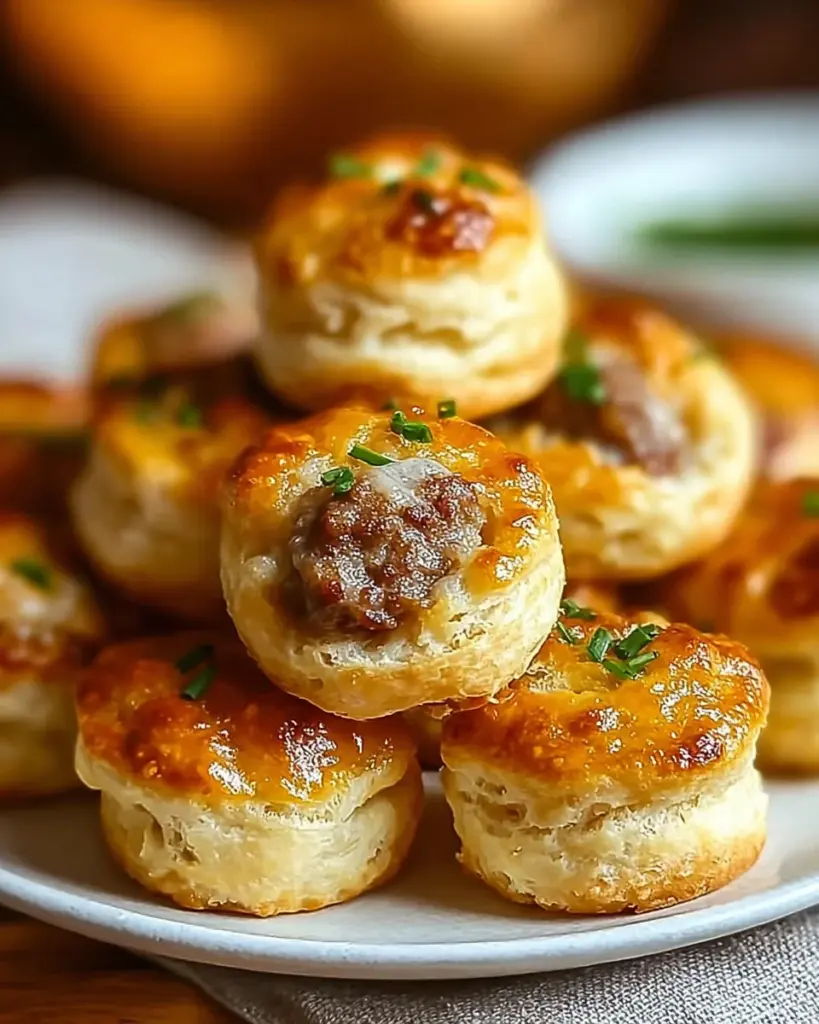 Sausage & Cream Cheese Biscuit Bites