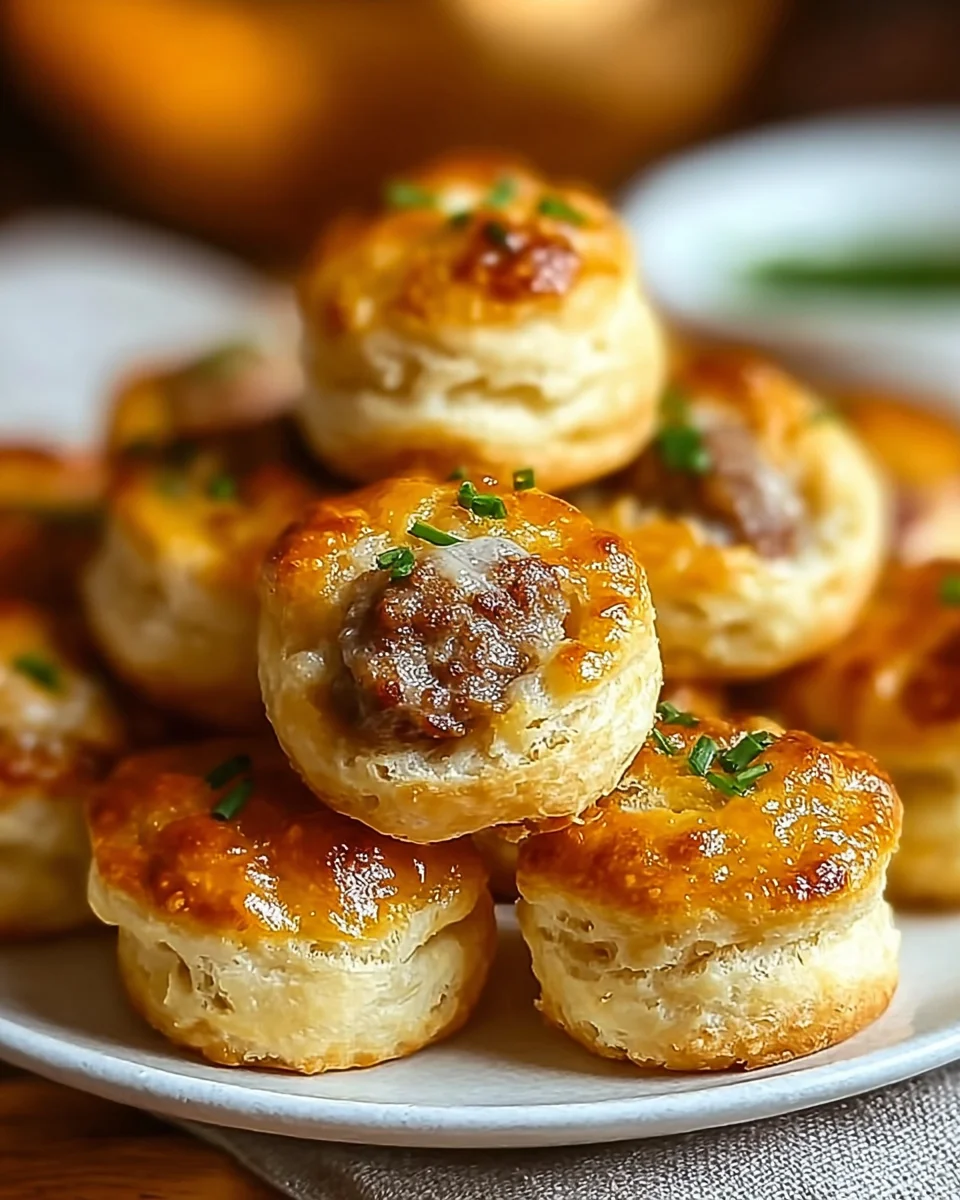 Sausage & Cream Cheese Biscuit Bites