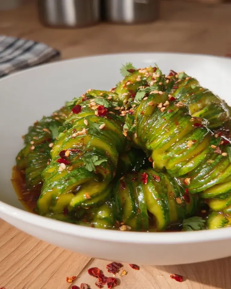 Spicy Spiral Cucumber Salad