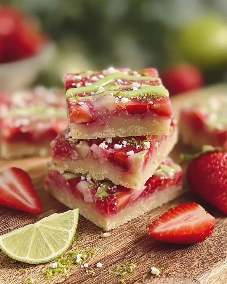 Strawberry Lime Gooey Bars