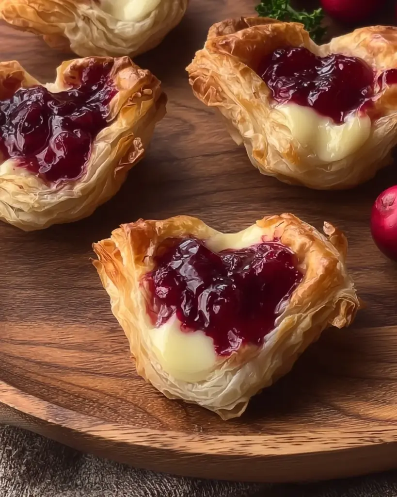 Three-ingredient Cranberry Brie Bites