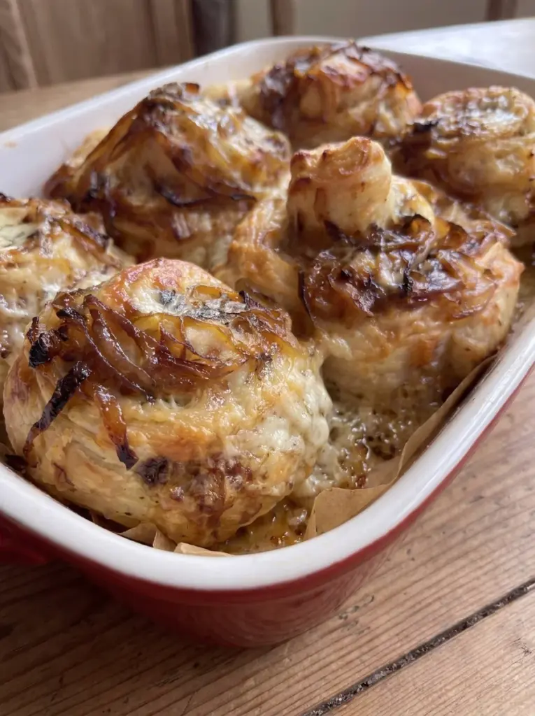 Caramelized Onion Cheese Pinwheels