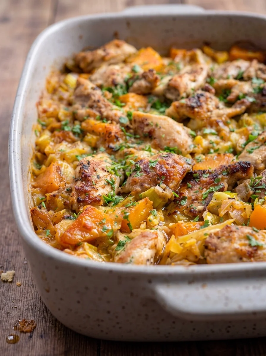 Chicken Butternut Squash Casserole