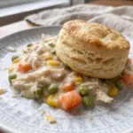 Creamed Chicken and Biscuits Casserole