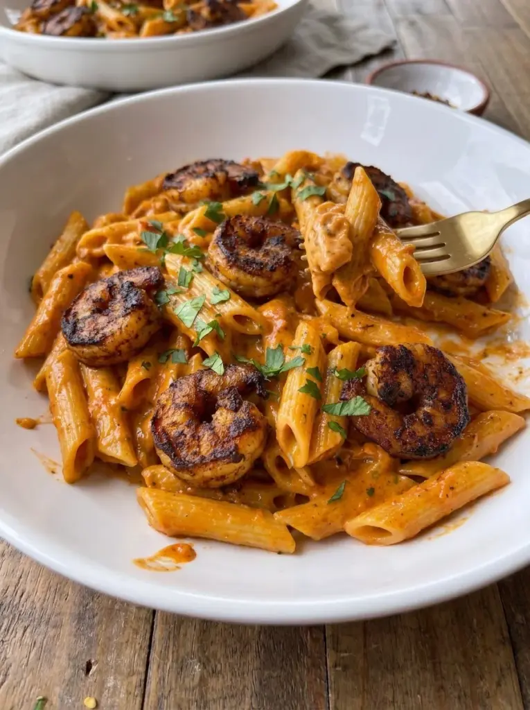 Creamy Shrimp Penne Pasta