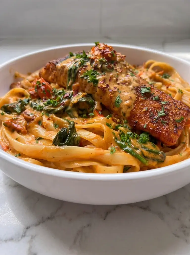 Creamy Tuscan Salmon Pasta