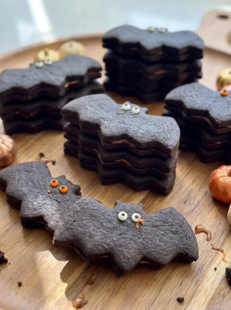 Halloween Bat Sandwich Cookies
