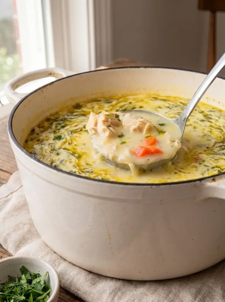 Lemon Chicken Orzo Soup