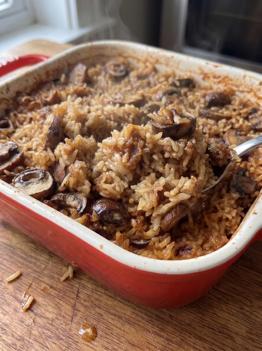 Mushroom Rice Pilaf Casserole