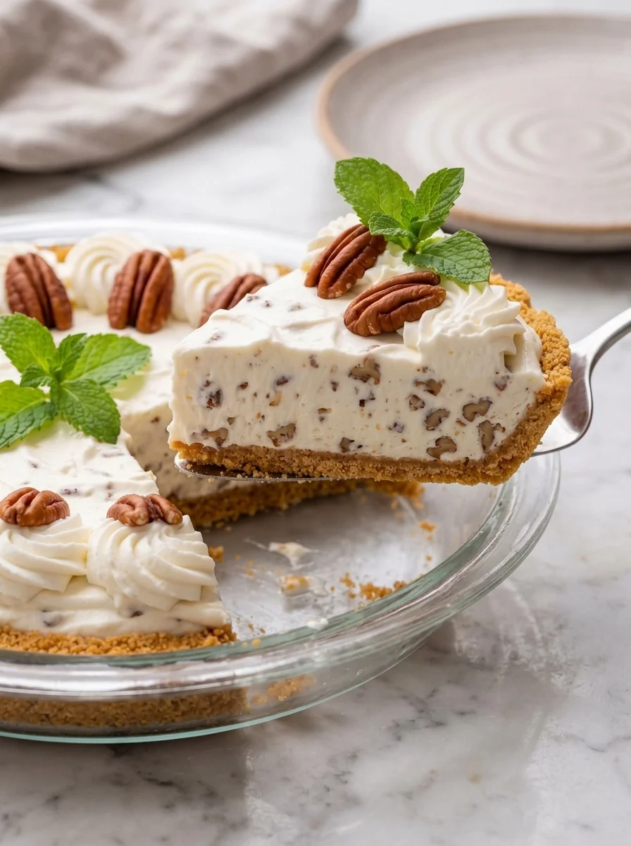 No-Bake Pecan Cream Pie