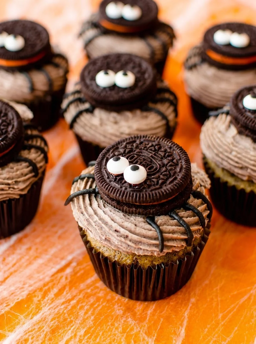 Oreo Spider Cupcakes
