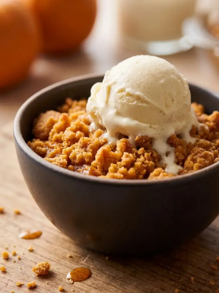 Pumpkin Pie Crisp with Cinnamon Streusel