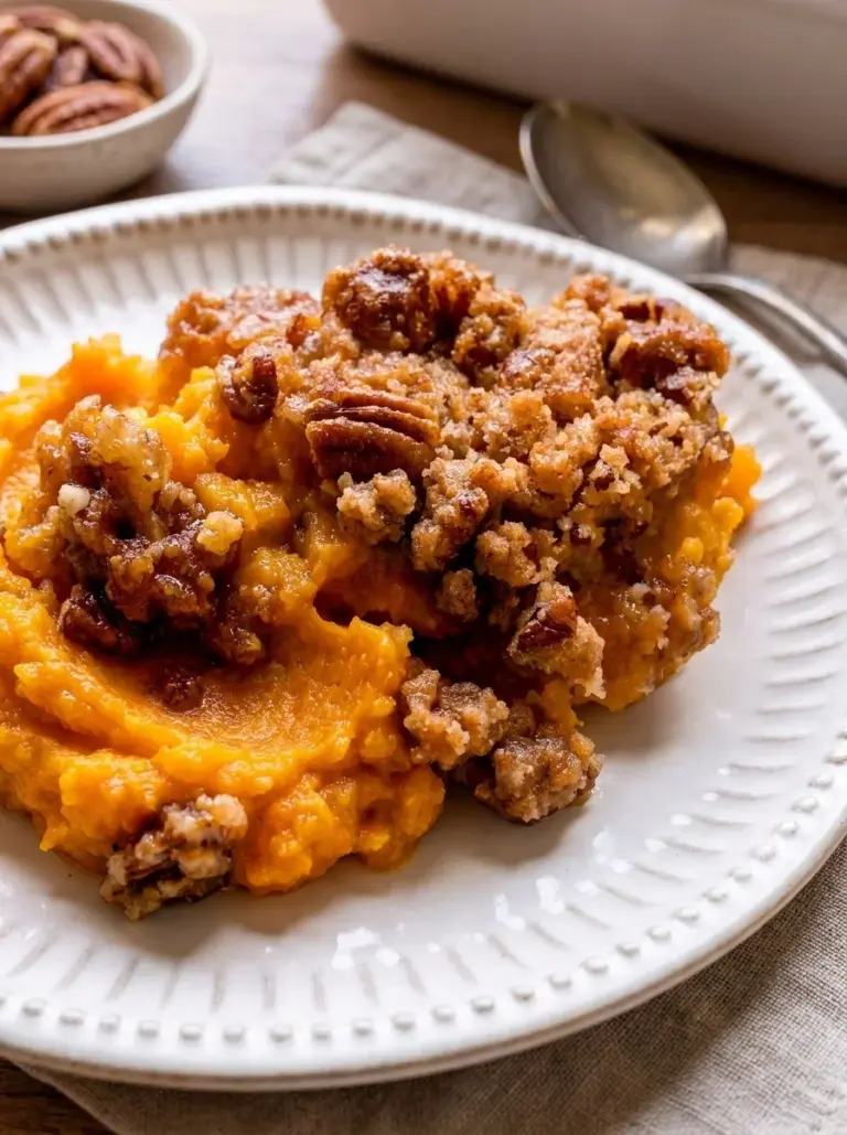 Sweet Potato Pecan Crumble