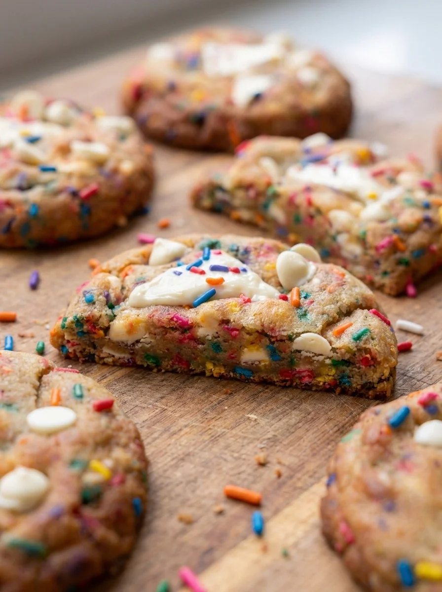 White Chocolate Sprinkle Cookies